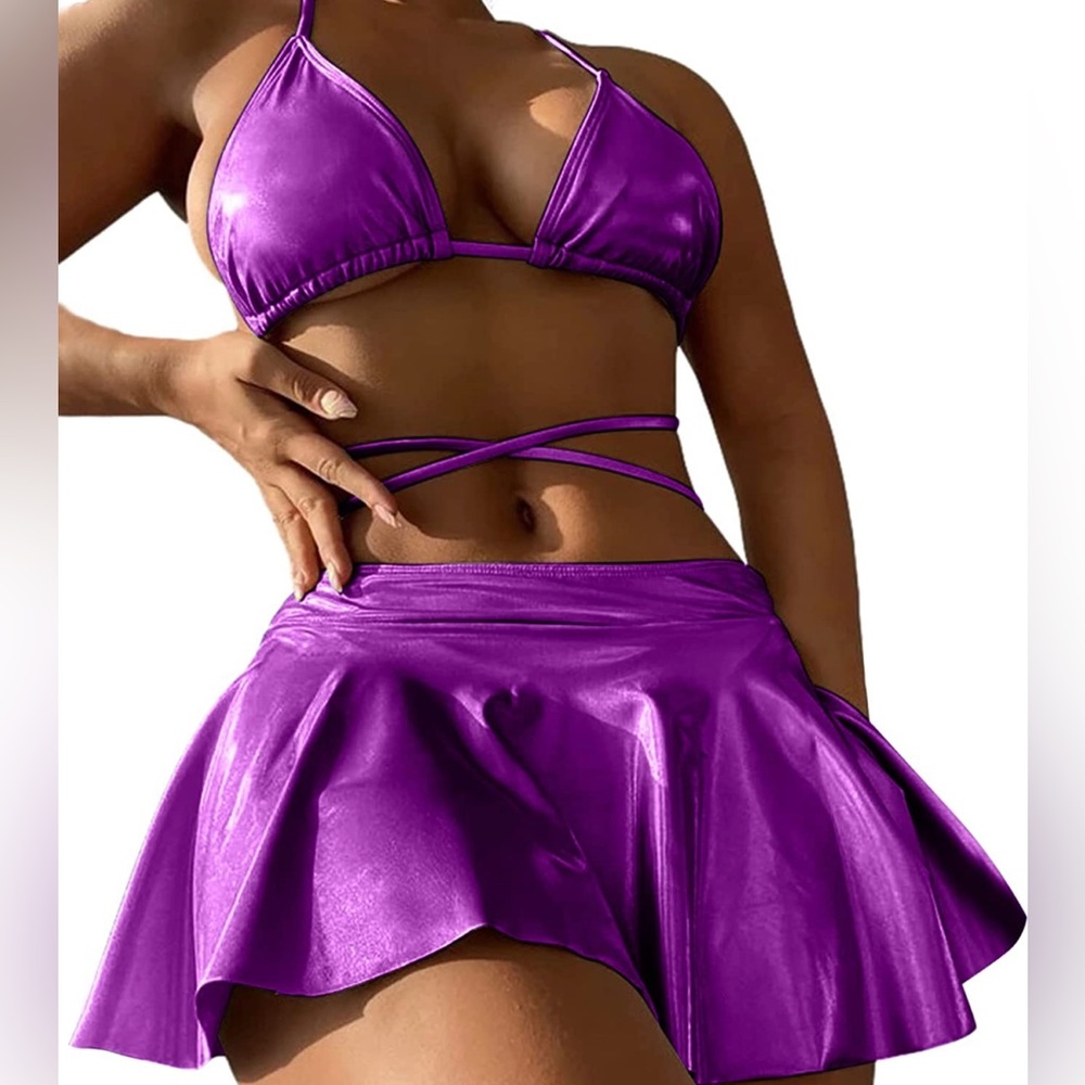 Sexy Music Festival Metallic 3 Piece Set